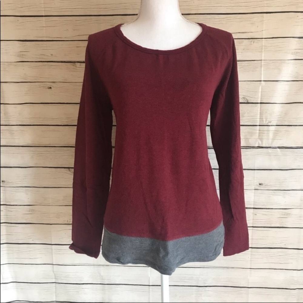 Kersh Faux Layered Long Sleeve Top